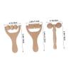 FOYTOKI 3pcs Face Roller Massage Tool Set Wooden Facial Face Roller for Beauty Tools view 2