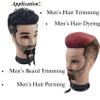 Barber Male Mannequin Head with Human Hair Haircut Men Mannequin Head Training Head Mannequin view 2