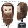 Barber Male Mannequin Head with Human Hair Haircut Men Mannequin Head Training Head Mannequin view 3