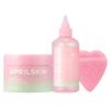 APRILSKIN Pink Aloe Trouble Soothing Duo with Heart Puff: Pink Aloe Facial Polish Cleanser, Pink Aloe Vita Toner & Heart-Shaped Plush Facial Cleansing Sponge view 1