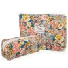 2PC Makeup Bag Set, Cute Cosmetic Bag for Women Girls, Floral Coquette Aesthetic Toiletry Bag, Travel Make Up Organizer Bag (South Twigs Flower) view 1