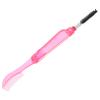 BIUDECO Folding Dual-Sided Eyelash Comb and Brow Brush Portable Grooming Tool for Eyelashes and Brows Convenient Makeup Accessory Transparent Red Hanging Pouch view 1