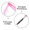 BIUDECO Folding Dual-Sided Eyelash Comb and Brow Brush Portable Grooming Tool for Eyelashes and Brows Convenient Makeup Accessory Transparent Red Hanging Pouch view 3