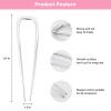2PCS French Hair Pin for Women, Metal French Pin for Buns & French Twist, Elegant Hair Fork Accessories (Silver, Gold) view 3