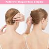 2PCS French Hair Pin for Women, Metal French Pin for Buns & French Twist, Elegant Hair Fork Accessories (Silver, Gold) view 4