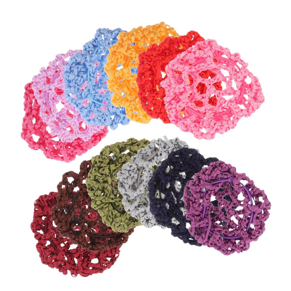 Beatifufu 12pcs Hair Bun Covers for Women Invisible Mesh Hair Nets for Ballet Dance Skating and Secure and Gentle for Stylish Buns