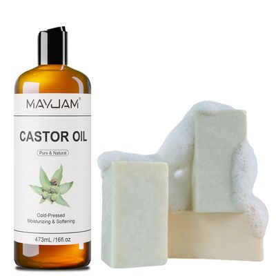 16 Oz Pure Castor Oil for Hair & Skin Premium Grade Oil for Eyebrows,Eyelashes Carrier Oil for Body - Natural Soaps Made with Premium Essential oils Body Soap Bars Variety Soap Pack Tea Tree Scented