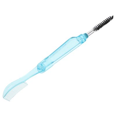 Baluue Folding Eyelash Comb Eyelash Brush and Eyebrow Grooming Tool Dual-sided Separator for Effortless Lashes and Brows Portable Beauty Tool Blue