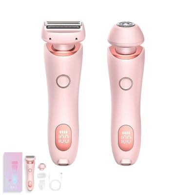 2-in-1 Women's Body Shaver, Lady Shaver, Dual Head Razor, Electric Razor for Women(Pink 2PCS)