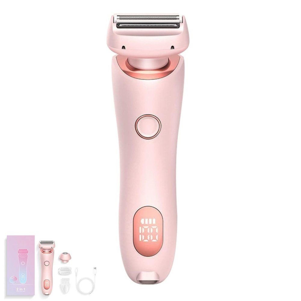 2-in-1 Women's Body Shaver, Lady Shaver, Dual Head Razor, Electric Razor for Women(Pink 1PCS)