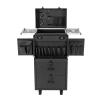 SEANESZTI Professional Rolling Makeup Train Case, 3 in 1 Aluminum Makeup Travel Organizer, Makeup Travel Case with Wheels (Two with Brakes), Barber Case Traveling Cart Trunk, Black view 4