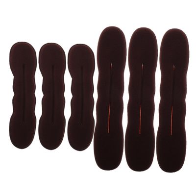 FRCOLOR 6pcs Hair Bun Maker Set Sponge Hair Bun Curler Versatile Styling Tool for Parties Weddings and Daily Use