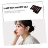 FRCOLOR 6pcs Hair Bun Maker Set Sponge Hair Bun Curler Versatile Styling Tool for Parties Weddings and Daily Use view 3