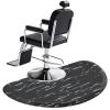 3ft x 5ft Salon Floor Mat, Lanstics Anti Fatigue Barber Shop Chair Mat for Circle Chair Base Hair Stylist Beauty Floor Mats Thick Half Round Office Comfort Floor Mat for Salon & Barber (Marble) view 1