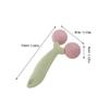 FOYTOKI Shaped Manual Face Roller Massager for Eye Puffiness Relief Portable Facial Beauty Tool for Relaxation Office and Travel Green view 2