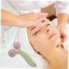 FOYTOKI Shaped Manual Face Roller Massager for Eye Puffiness Relief Portable Facial Beauty Tool for Relaxation Office and Travel Green view 4