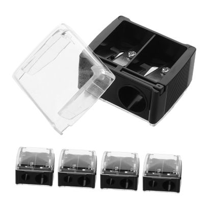 TOVINANNA 5pcs Dual Holes Manual Pencil Sharpener for Eyeliners Lip Liners and Brow Pencils Travel-Friendly Compact Design for Makeup The Go Includes Versatile Sharpener for All Your