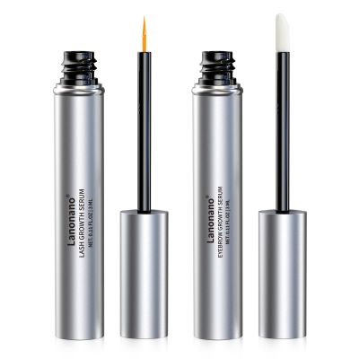 Lanonano Eyelash and Eyebrow Serum Set for Thicker, Longer, Fuller Lashes and Brows, Vegan & Cruelty-Free, 0.2 Fl Oz6ml