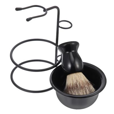 Healeved 1set Household Beard Brush Shaving Cup and Rack for Men Convenient Shave Brush Kit for Clean and Organized Grooming