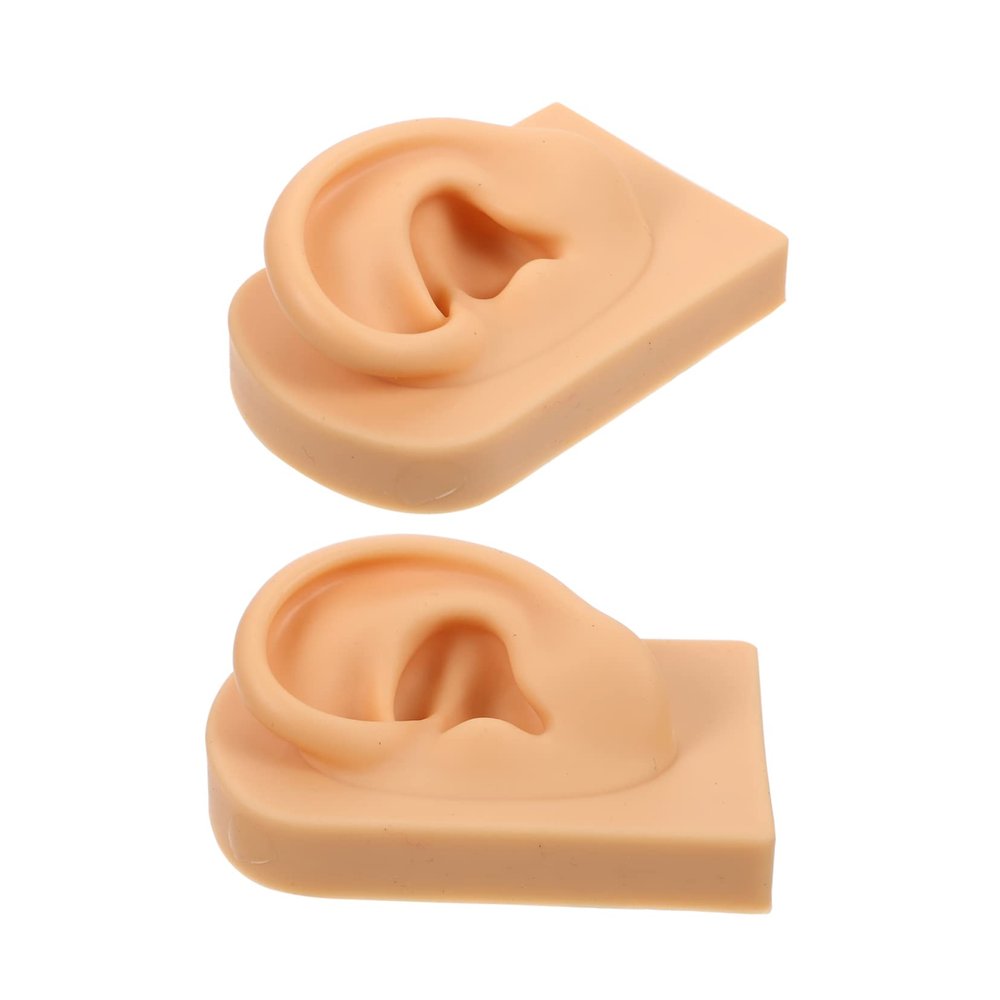 BIUDECO Jewelry Ear Display Platform Lifelike Piercing Ear Model for Student Training and Showcase