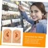BIUDECO Jewelry Ear Display Platform Lifelike Piercing Ear Model for Student Training and Showcase view 2