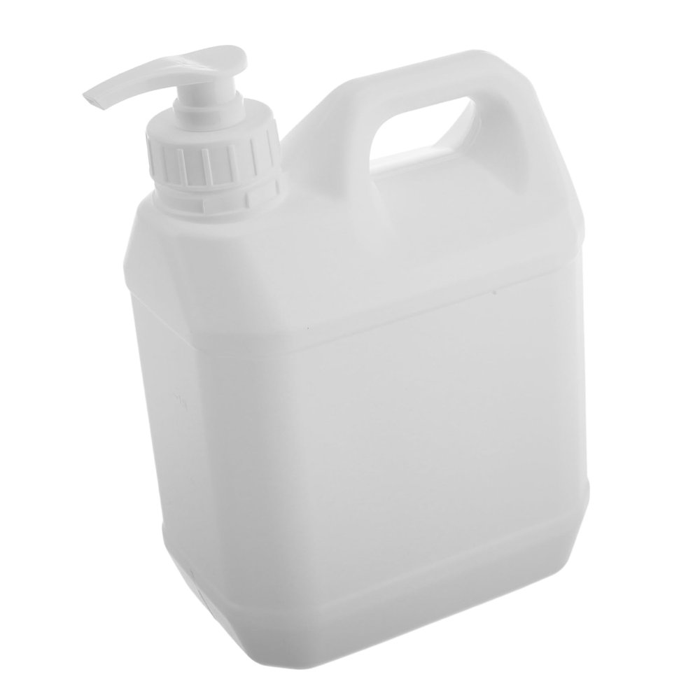 OHPHCALL Heavy-Duty Liquid Container with Pump Durable Plastic Jug with Handle for Water Sauces Soaps Leak Storage for Home and Kitchen