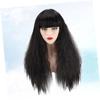 NOLITOY Long Curly Hair Wig Corn Perm Women's Fashion Wig Black Multi-occasion Fit view 2
