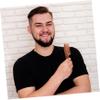 FOMIYES Men's Beard Styling Comb Beard Brush Natural Wood Travel Grooming Tool view 4