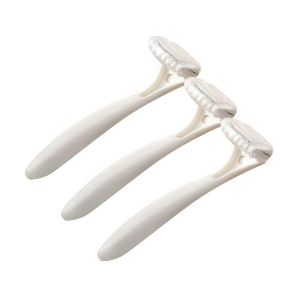 Baluue 3pcs Portable Mini Facial Hair Trimmer for Women Manual Hair Removal Razor for Body and Underarms Skin-friendly Travel Grooming Tool