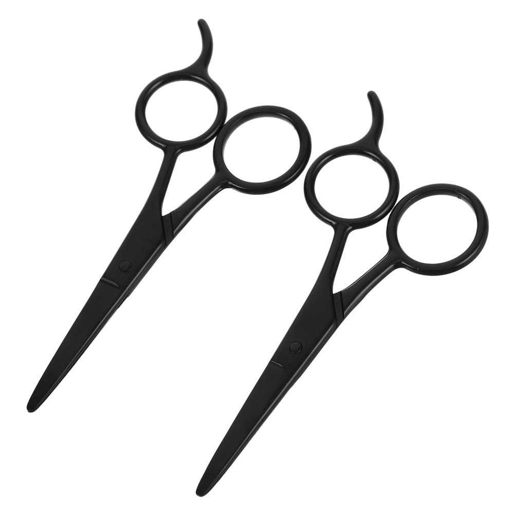 Ipetboom 2pcs Stainless Steel Grooming Scissors Precision Beard Trimming and Eyebrow Shaping Lightweight Design for Men Facial Hair Care Durable and Sharp Blades