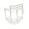 Anneome Corner Bathroom Organizer for Skincare and Makeup Transparent Storage Rack Makeup Brush Holder and Toothbrush Organizer for Vanity and Bathroom Counter view 2