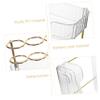 Anneome Corner Bathroom Organizer for Skincare and Makeup Transparent Storage Rack Makeup Brush Holder and Toothbrush Organizer for Vanity and Bathroom Counter view 3