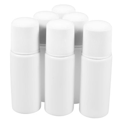 OKUMEYR 6pcs Travel Toiletry Bottles Empty Sponge Head Bottles for Liniments Cosmetics Glue Sample Leakproof Reusable Plastic