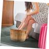 Anneome Wooden Foot Bath Tub Replacement Lid Elegant Splash Guard Cover for Soaking Compatible view 4