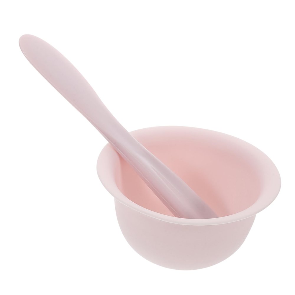 FOMIYES Silicone Facial Mask Mixing Bowl Set Kit with Spatula Measuring Spoon Comfortable Application for Spa for Face Use