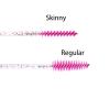 Mini Disposable Skinny Mascara Wands 50pcs Micro Eyelash Brush Small Pink Makeup Brush Applicators Eyebrow Spoolies (Skinny-C-Rose-50) view 2