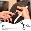 HAPINARY 2pcs Stainless Steel Beard Scissors Set for Men Precision Trimming Scissors for Beard Eyebrow and Facial Hair Grooming Portable Lightweight Design Finish view 3
