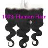 13x4 Lace Frontal Body Wave Human Hair HD Transparent Lace Frontal Closure With Baby Hair Skinlike 14inch 100% Virgin Brazilian 13x4 Body Wave Human Hair Frontal Closure Natural Black glueless view 2
