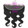 13x4 Lace Frontal Body Wave Human Hair HD Transparent Lace Frontal Closure With Baby Hair Skinlike 14inch 100% Virgin Brazilian 13x4 Body Wave Human Hair Frontal Closure Natural Black glueless view 3