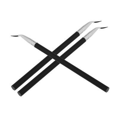 Baluue 3pcs Eyeliner Brush Long Handle Angled Bent Brushes for Makeup Concealer Separator Package
