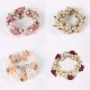 2PCS Pearl Hair Scrunchies for Women Hair Ties Scrunchies for Women No Damage Elastic Hair Bands for Thick and Curly Hair Ponytail Hair Bands Hair Scrunchies Hair Ropes Accessories for Women view 2