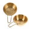 FOMIYES 2pcs Ergonomic Handle Shaving Foam Bowl Stainless Steel Shaving Bowl for Men Men's Grooming Travel Container Barbershop Accessory view 1
