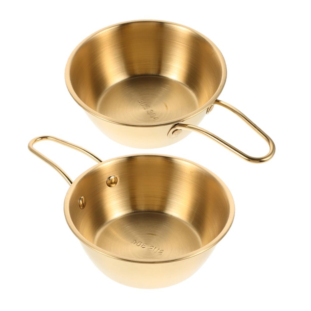 Mikinona 2pcs Stainless Steel Shaving Bowl for Men Grooming Equipment Travel Shaving Bowl Lather Cup
