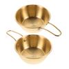 Mikinona 2pcs Stainless Steel Shaving Bowl for Men Grooming Equipment Travel Shaving Bowl Lather Cup view 1