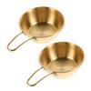 Baluue 2pcs Stainless Steel Shaving Bowl for Men Beard Decorative Small Travel Barber Natural Shaving Equipment view 1