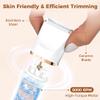 Bikini Trimmer for Women, 5-in-1 Waterproof Electric Razors for Women, Rechargeable Pubic Hair Trimmer, Electric Shaver with Travel Pouch, Body Shaver for Private Area Underarm Leg Face Nose, White view 3