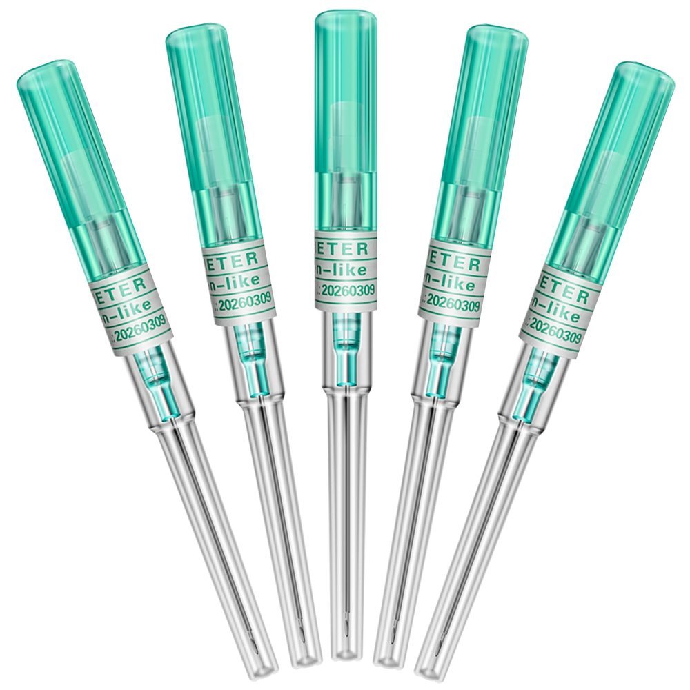 Catheter Piercing Needles - Autdor 5Pcs Catheter Needles 18 Gauge IV Catheter Needles Ear Nose Piercing Needles Stainless Steel Hollow Needles for Ear Nose Lip Tongue Belly Cartilage Piercing Kit