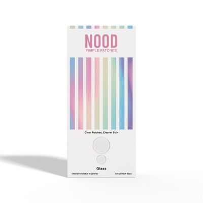 Meiiyo NOOD Pimple Patch in Glass - Medical Grade Hydrocolloid Pimple Patches for Treating Pimples and Zits, Breathable Patch for Face and Skin (15 Medium and 15 Small Patches)