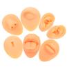 Healeved Silicone Ears Nose Mouth Tongue Model Set for Piercing Practice and Display view 1