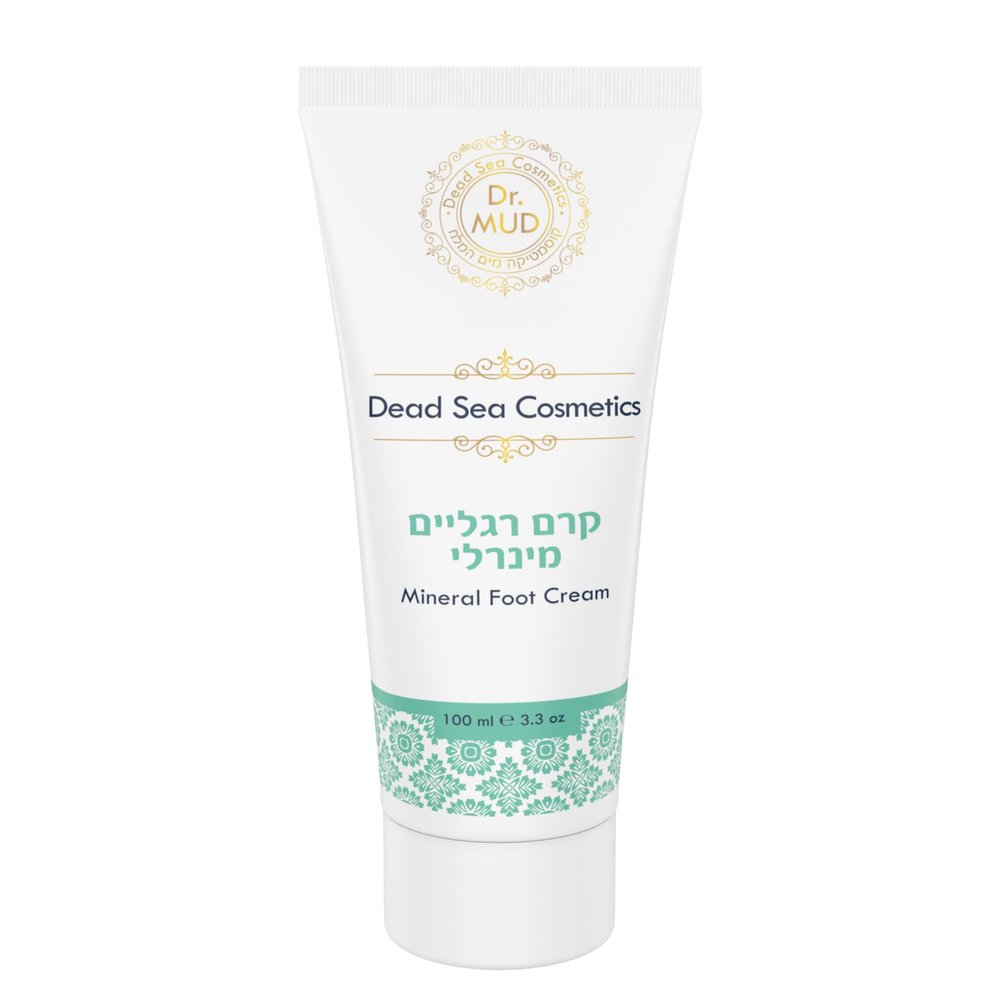 Dr. Mud Dead Sea Mineral Foot Cream For Dry Cracked Feet with Avocado and Olive Fruit Extract, Jojoba Seed Oil and Dead Sea Salt & Minerals